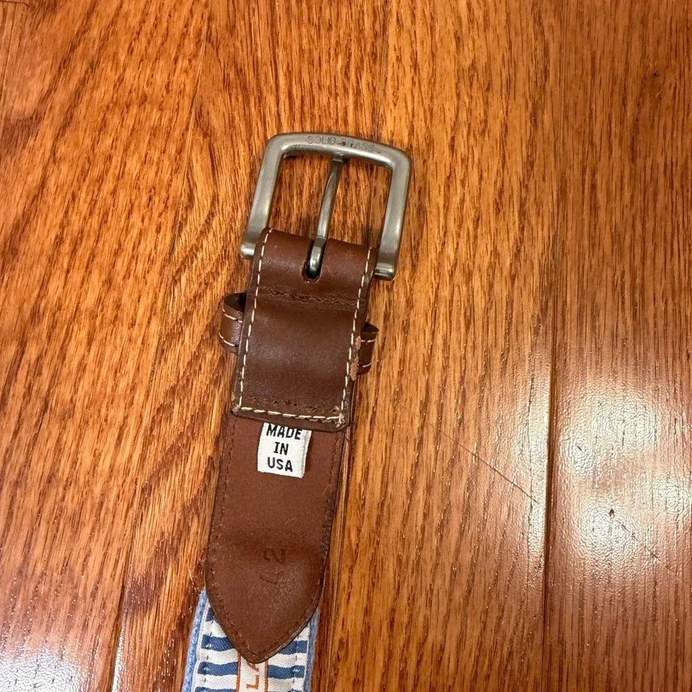 Peter Millar Pinehurst 2014 US Open 2014 Belt Canvas & Leather Golf Blue USA 42